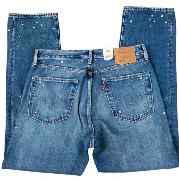 Levi's 501 "54 Original Fit Jeans Distressed & Studded Mens size 36x 32 NWT - Picture 5 of 10